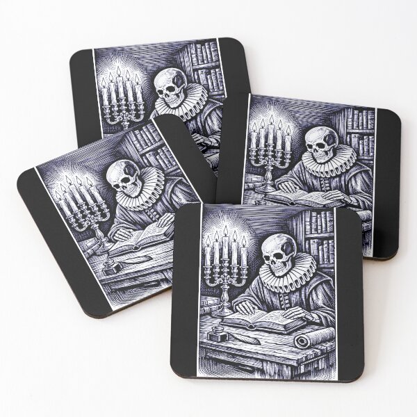 Item preview, Dark Academia Engravings – Scholar Memento Mori – Gift for Book Lovers • Vintage Engraving • Dark Academia Art designed and sold by JacobKAurumhead.