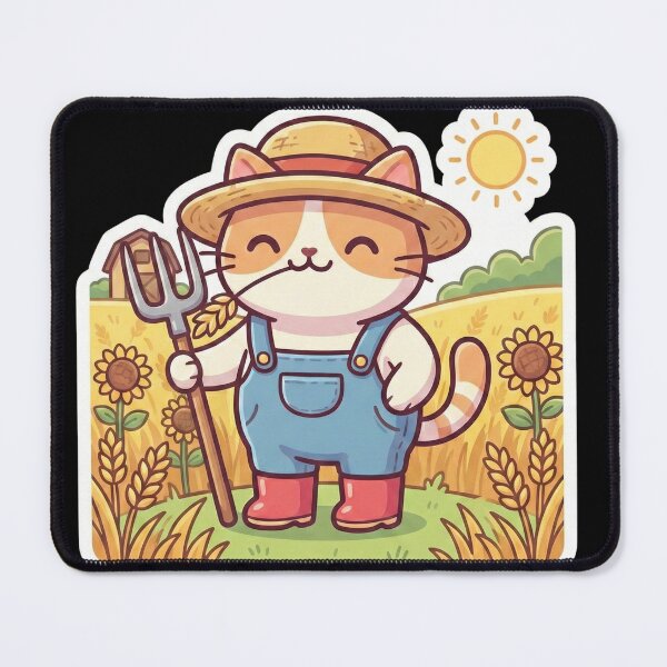Item preview, Honest Work – Hardworking Farmer Cat designed and sold by Simple Graphics.