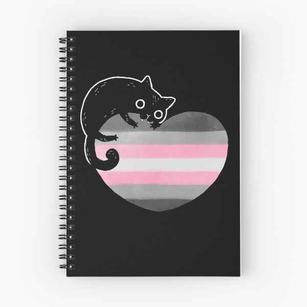 Item preview, Demigirl Black Cat Heart LGBT Pride Flag designed and sold by Clara Hollins.