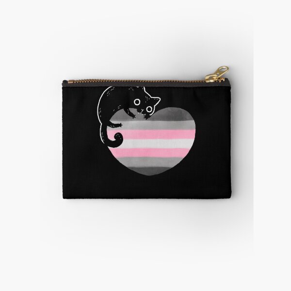 Item preview, Demigirl Black Cat Heart LGBT Pride Flag designed and sold by Clara Hollins.