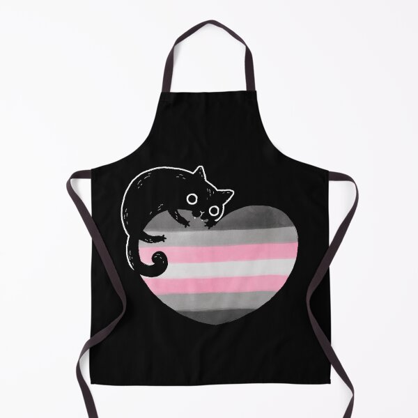 Item preview, Demigirl Black Cat Heart LGBT Pride Flag designed and sold by Clara Hollins.