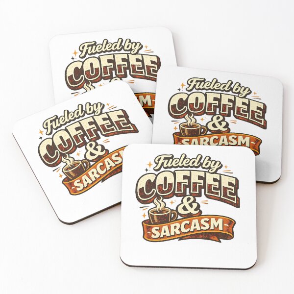 Item preview, Fueled by Coffee and Sarcasm – Funny Coffee Lover Design designed and sold by VibePrint2.