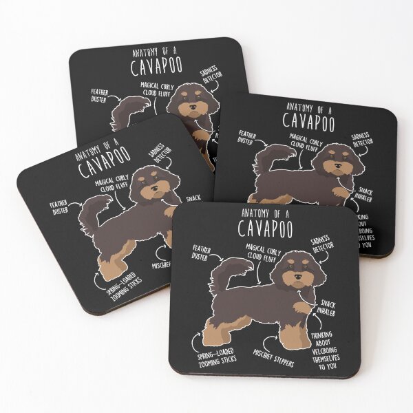 Item preview, Chocolate and Tan Cavapoo Dog Anatomy designed and sold by Clara Hollins.