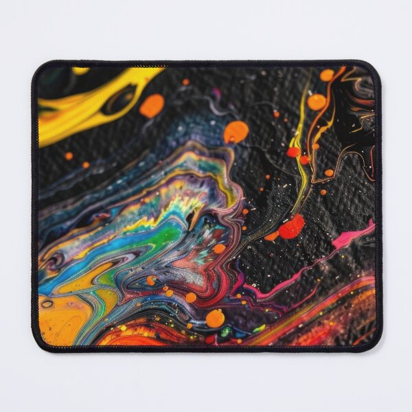 Item preview, Psychedelic Midnight - Neon Fluid Acrylic Pour designed and sold by B-Russ-Stuff.