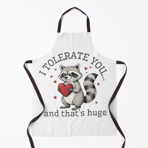 Item preview, I tolerate You... and that`s huge. Raccoon Minimalist Heart Design. designed and sold by Insidethelines.