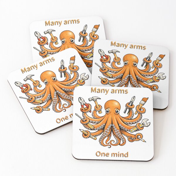 Item preview, Octopus, many arms, one mind designed and sold by Cylevieart.