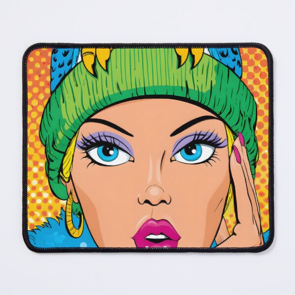 Item preview, Stylish Woman with Owl in Vibrant pop Style Art designed and sold by Artessie.