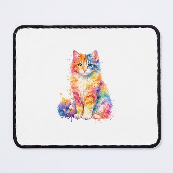 Item preview, Colourful Watercolour Cat Portrait designed and sold by Clickcreations.