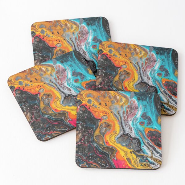 Item preview, Gilded Nebula - Psychedelic Acrylic Pour designed and sold by B-Russ-Stuff.