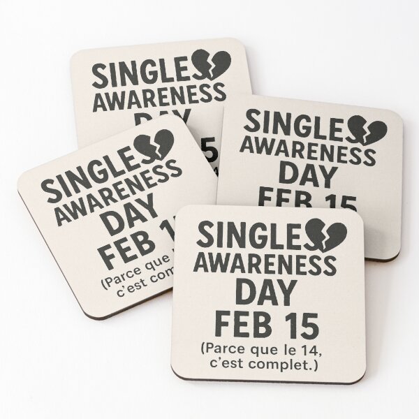 Item preview, Singles Awareness Day – Irony in Black and Pink designed and sold by Lyvion design.