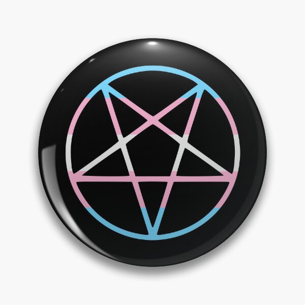 Item preview, trans gay pride flag pentagram transgender designed and sold by Gossip Rag.