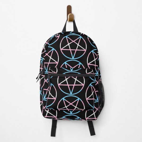 Item preview, trans gay pride flag pentagram transgender designed and sold by Gossip Rag.