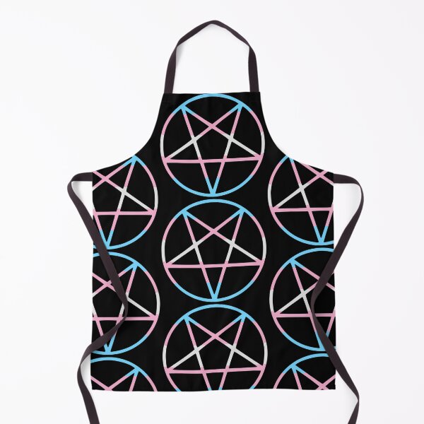 Item preview, trans gay pride flag pentagram transgender designed and sold by Gossip Rag.