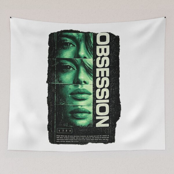 Item preview, OBSESSION - Neon Glitch Portrait designed and sold by ustylelab.