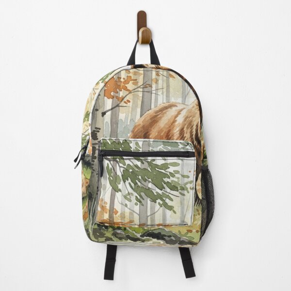 Item preview, Brown bear in forest landscape designed and sold by Losancestros.
