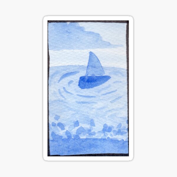 Ultramarine Boat Sticker