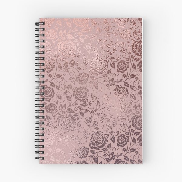 Item preview, Rose gold metallic floral pattern  designed and sold by FatBirdie.