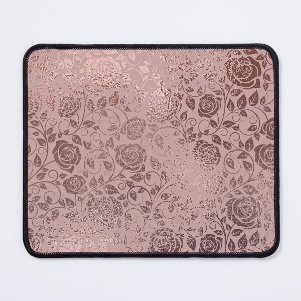 Item preview, Rose gold metallic floral pattern designed and sold by FatBirdie.