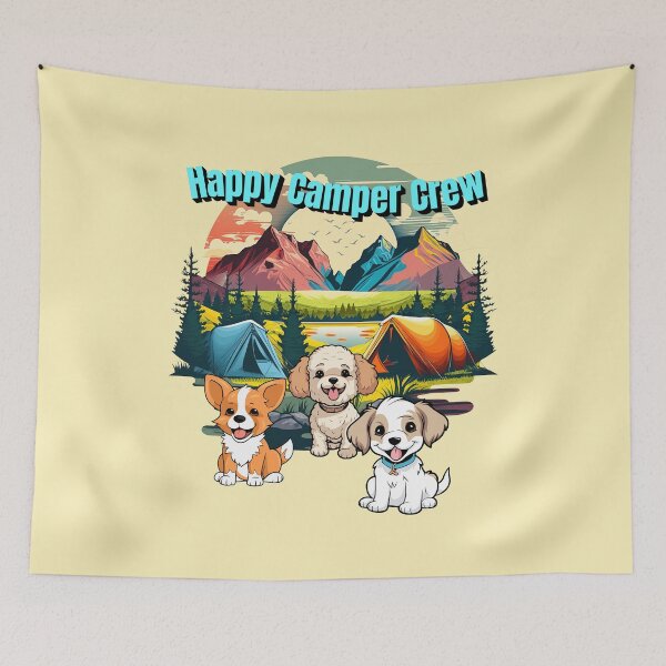 Item preview, Happy Camper Crew Funny Dog designed and sold by Sachie's Studio.