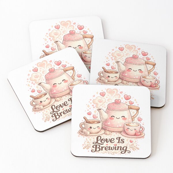 Item preview, Love Is Brewing Coffee Illustration designed and sold by VibePrint2.