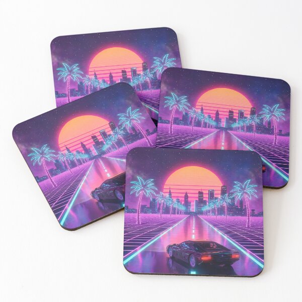 Item preview, Neon Sunset Drive - 80s Outrun Racer designed and sold by powersunlight.