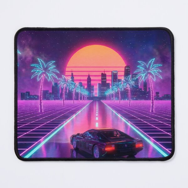 Item preview, Neon Sunset Drive - 80s Outrun Racer designed and sold by powersunlight.
