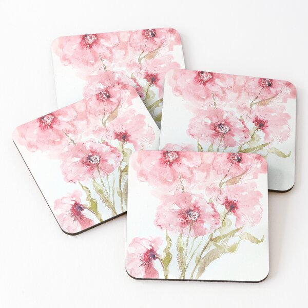 Item preview, Imagining Pink Flowers, Watercolor designed and sold by Kara Draws.
