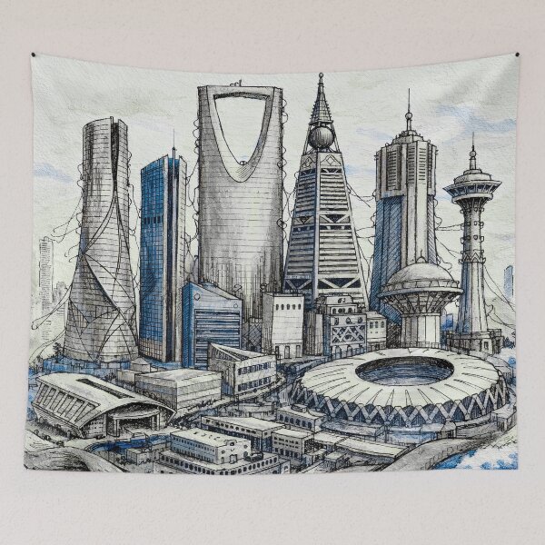 Item preview, Sights of the city of Riyadh designed and sold by Daboosart.