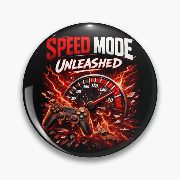 Item preview, Speed Mode Unleashed, Red Lightning Gaming Controller Design designed and sold by Moodune.