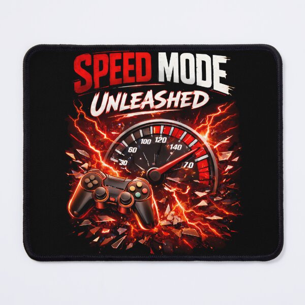Item preview, Speed Mode Unleashed, Red Lightning Gaming Controller Design designed and sold by Moodune.