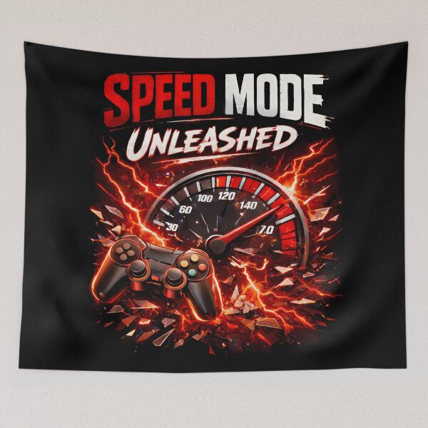 Item preview, Speed Mode Unleashed, Red Lightning Gaming Controller Design designed and sold by Moodune.