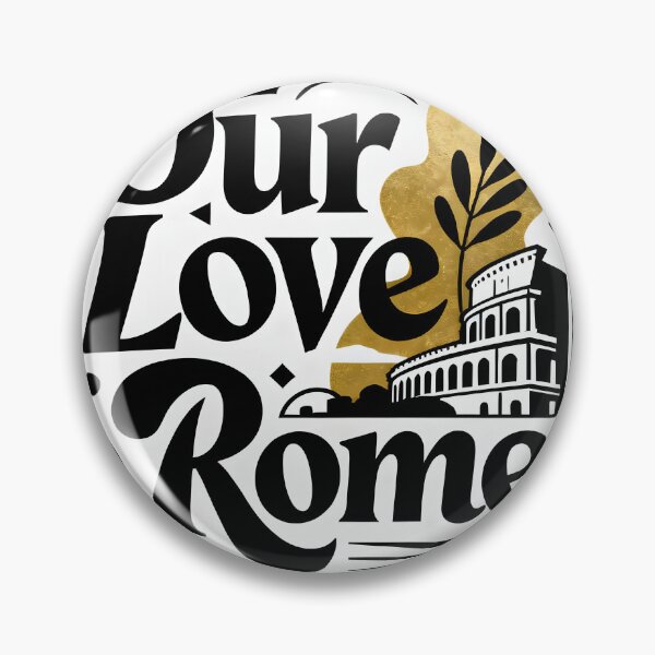 Item preview, Our Love Rome – Minimal Colosseum Black White and Gold Design designed and sold by FreeFromDefault.