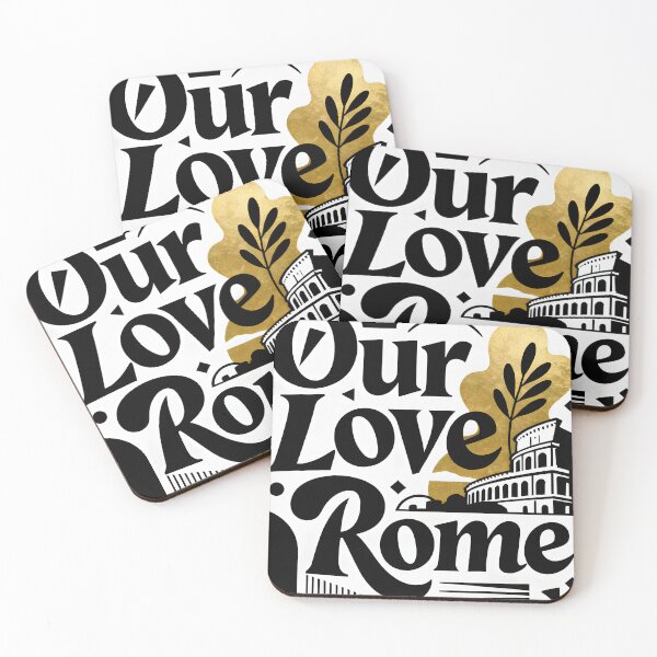 Item preview, Our Love Rome – Minimal Colosseum Black White and Gold Design designed and sold by FreeFromDefault.