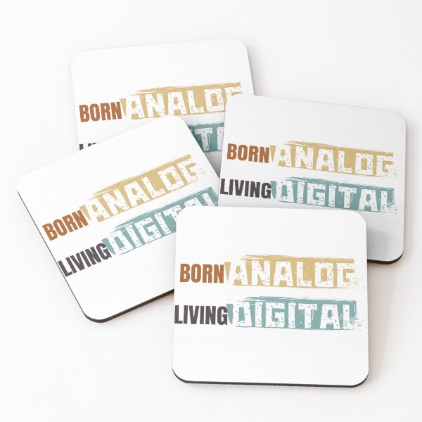 Item preview, Technological Evolution Design: "Born Analog, Living Digital" Distressed Graphic designed and sold by VibranPalette.