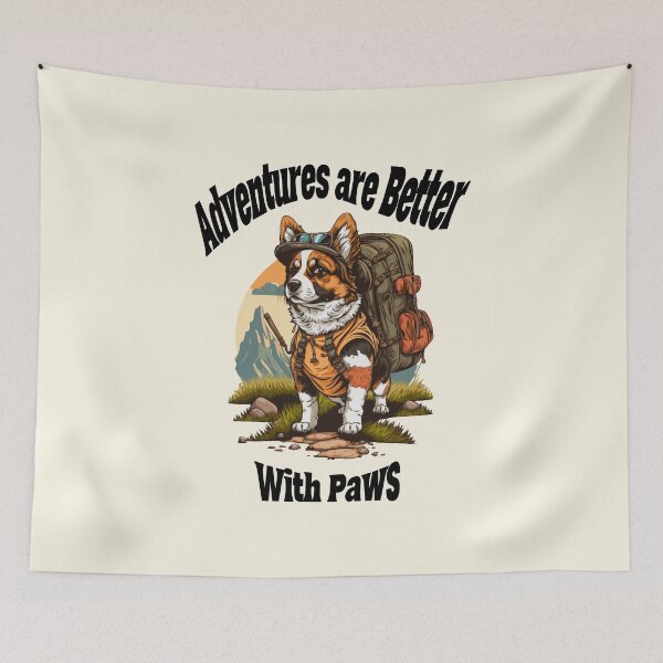 Item preview, Adventures are Better with Paws Funny Dog designed and sold by Sachie's Studio.