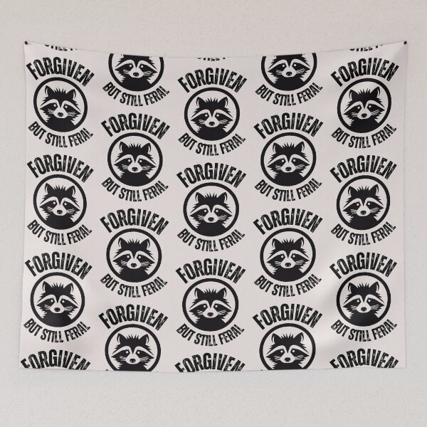 Item preview,   Forgiven But Still Feral Gifts For Animal Funny Raccoon designed and sold by erozzz.