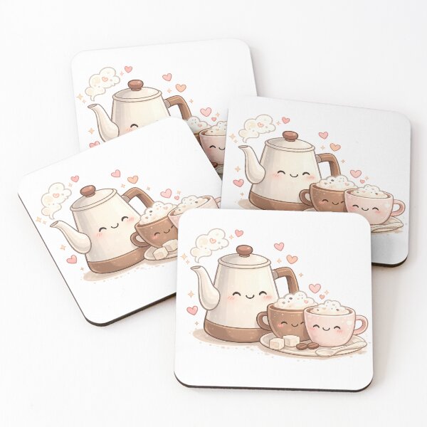 Item preview, Cute Coffee Love Kawaii Illustration designed and sold by VibePrint2.