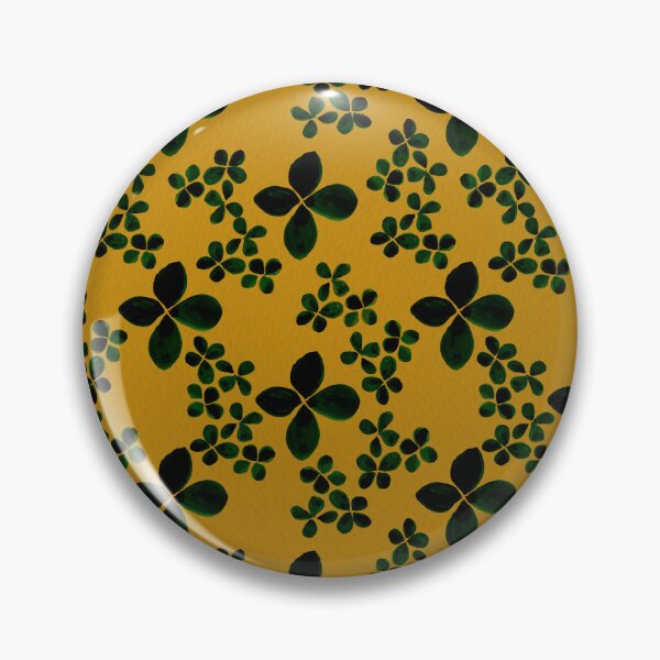 Item preview, Mustard Seed Hydrangeas - Dark flowers on an orange-yellow background designed and sold by Lynne Goodman Design.