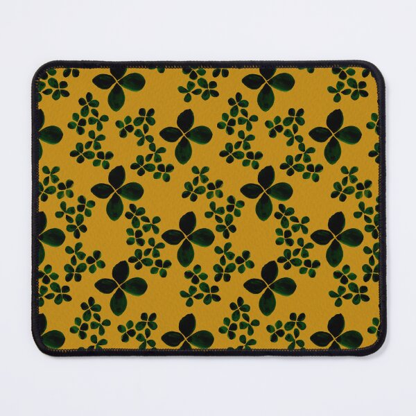 Item preview, Mustard Seed Hydrangeas - Dark flowers on an orange-yellow background designed and sold by Lynne Goodman Design.