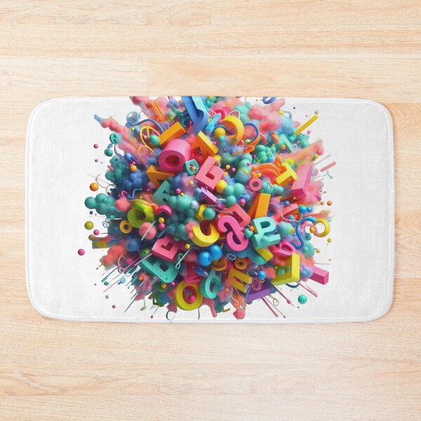 Item preview, 3D Colorful Abstract Alphabet Explosion designed and sold by Moulats.
