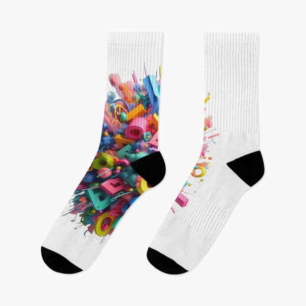 Item preview, 3D Colorful Abstract Alphabet Explosion designed and sold by Moulats.