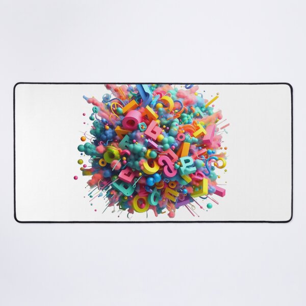 Item preview, 3D Colorful Abstract Alphabet Explosion designed and sold by Moulats.