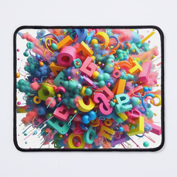 Item preview, 3D Colorful Abstract Alphabet Explosion designed and sold by Moulats.