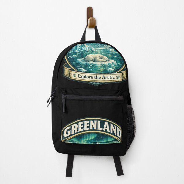 Item preview, Greenland Vintage Travel Poster – Arctic Nature Illustration designed and sold by Art Italiano.