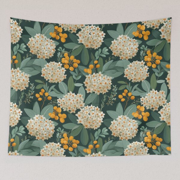 Item preview, Wax Plant Hoya Flowers Seamless Pattern designed and sold by ConcienciaEco.