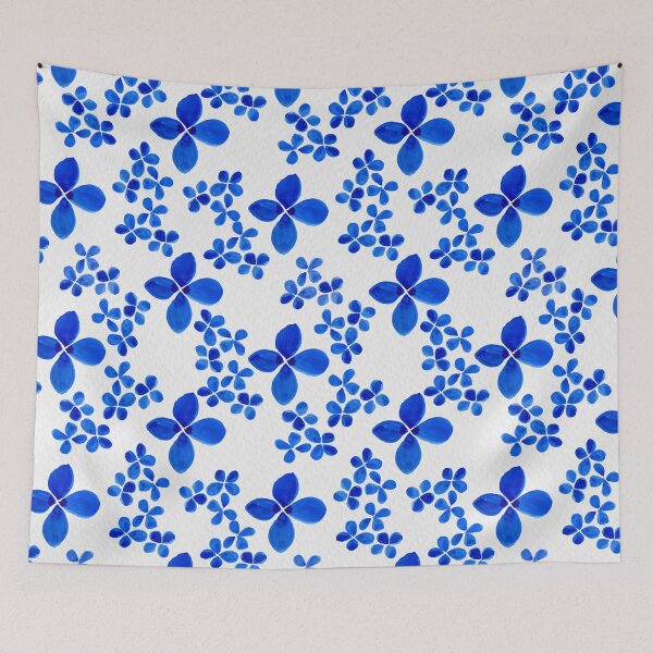 Item preview, Dark Blue Hydrangeas designed and sold by Lynne Goodman Design.