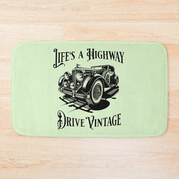 Item preview, Life's a Highway, Drive Vintage Classic Cars designed and sold by Sachie's Studio.