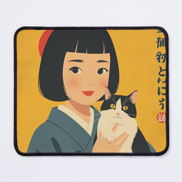 Item preview, Vintage Cute Girl with Cute Cat Japan designed and sold by Vintage City.