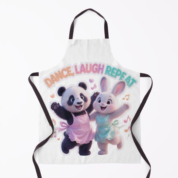 Item preview, Dance Laugh Repeat: Joyful Panda and Bunny Besties Sticker designed and sold by ARTCREATESHOP.