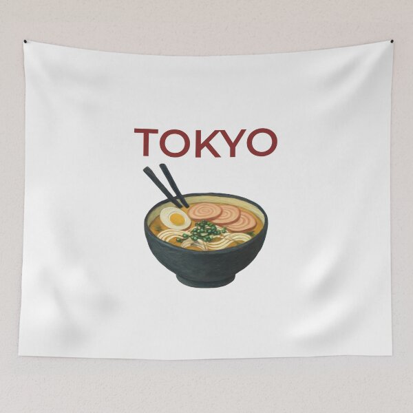 Item preview, Tokyo City Vibes Ramen Bowl Illustration designed and sold by Inkworksbyshery.